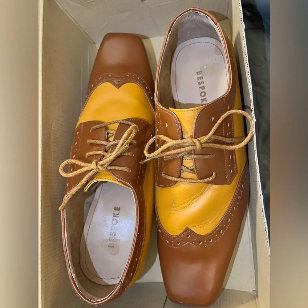 Custom two toned brown tan shoes (MB2)